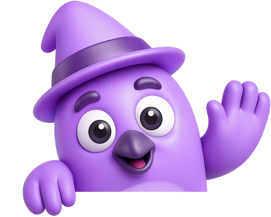 Mascot peeking